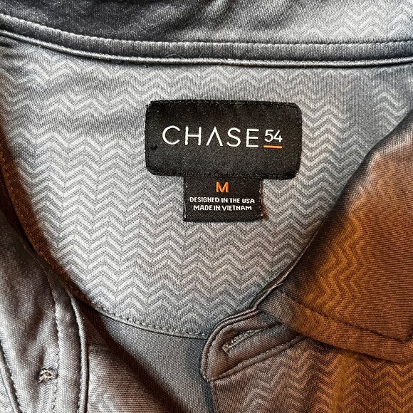 WHISTLING STRAITS Polo Shirt Mens Medium Performance Golf S/S Gray Pattern - Picture 9 of 15